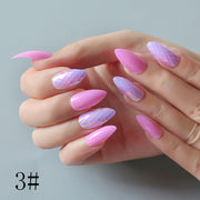 24 piece SCALES PRESS-ON NAILS FAKE NAILS Style:swirt Shape:almond Finish:glitter Length:medium Occasion:regular nails