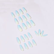 24 pieces rainbow ombre PRESS-ON NAILS FAKE NAILS Style:rainbow Shape:coffin Finish: matte Length: extra long Occasion: holiday nails