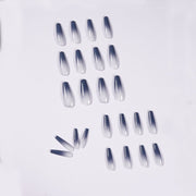 24 pieces grey ombre PRESS-ON NAILS FAKE NAILS Style:ombre Shape:coffin Finish: matte Length: extra long Occasion: holiday nails