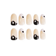 24 pieces TAI CHI PRESS-ON NAILS FAKE NAILS Style:classy Shape:almond Finish:glossy Length:medium Occasion:regular nails