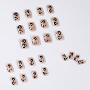 24 pieces Leopard cici PRESS-ON NAILS FAKE NAILS Style:classy Shape:oval Finish:glitter Length:medium Occasion: Regular nails