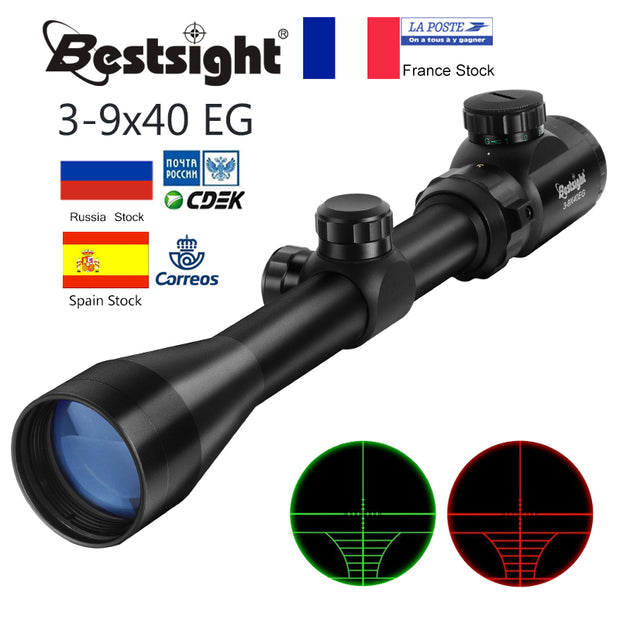 3-9x40 Hunting Air Rifle Scope Tactische Optic Scope Rood Groen Verlichte Optische Jacht Scopes Wapens Voor De Jacht Lucht Pistool