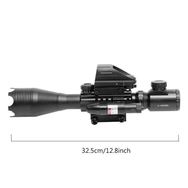 4-16X50 Eg Rood Groen Verlichte Rifle Scope Tactical Air Gun Red Green Dot Laser Sight Scope Holografische Optics Rifle Scope