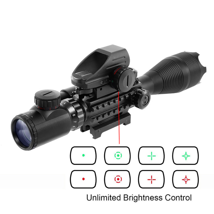 4-16X50 Eg Rood Groen Verlichte Rifle Scope Tactical Air Gun Red Green Dot Laser Sight Scope Holografische Optics Rifle Scope