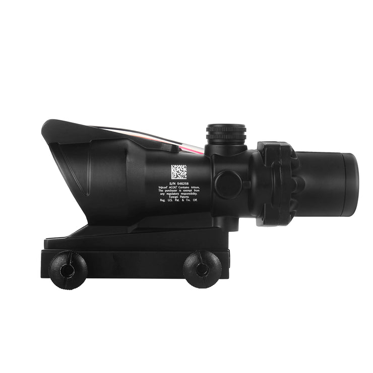 Acog 4X32 Real Fiber Optics Red Dot Verlichte Chevron Glas Geëtst Richtkruis Tactical Optical Sight Jacht Airsoft Gun Scope