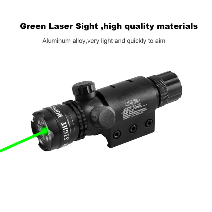 Jacht Tactische Red/Green Dot Laser Sight Verstelbare Schakelaar 532nm Mount Laser Pointer Rifle Gun Scope Met Point Lazer