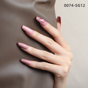 30 pieces PINK LEOPARDPRESS-ON NAILS FAKE NAILS Style:french Shape:coffin Finish:glitter Length:medium Occasion:wedding nails