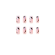 24 pieces colour blocking PRESS-ON NAILS FAKE NAILS Style:classy Shape:coffin Finish:glossy Length:long Occasion:holiday nails