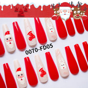 30 pieces CHRISTMAS HALLOWEEN PRESS-ON NAILS FAKE NAILS Style:rainbow Shape:coffin Finish:glossy Length:long Occasion:Christmas halloween nails