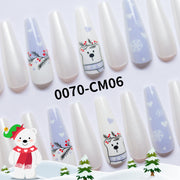 30 pieces CHRISTMAS HALLOWEEN PRESS-ON NAILS FAKE NAILS Style:rainbow Shape:coffin Finish:glossy Length:long Occasion:Christmas halloween nails