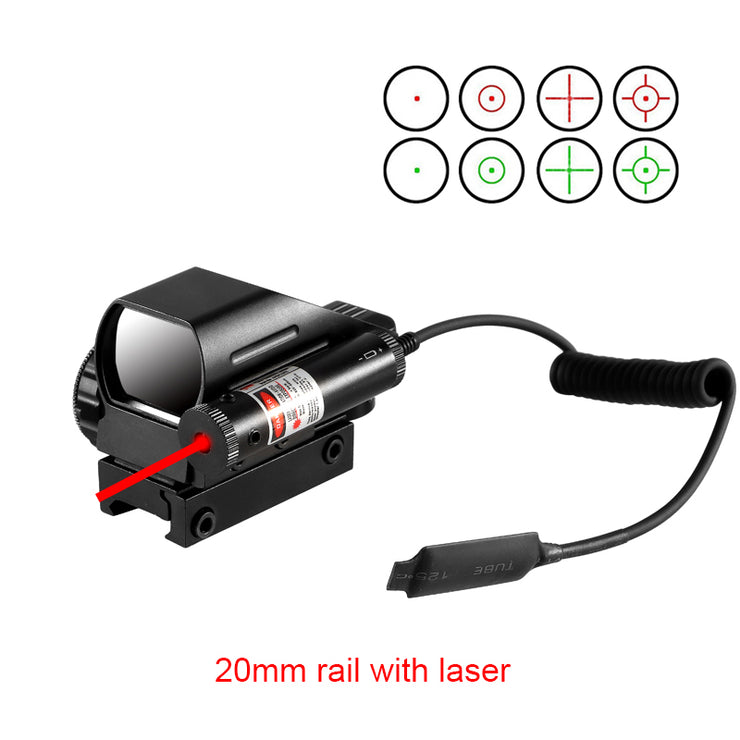 Reflex Sight Met Rode Laser Rood Groen Dot 4 Richtkruis Holografische Geprojecteerd Dot Sight Scope Luchtdruk Sight Jacht