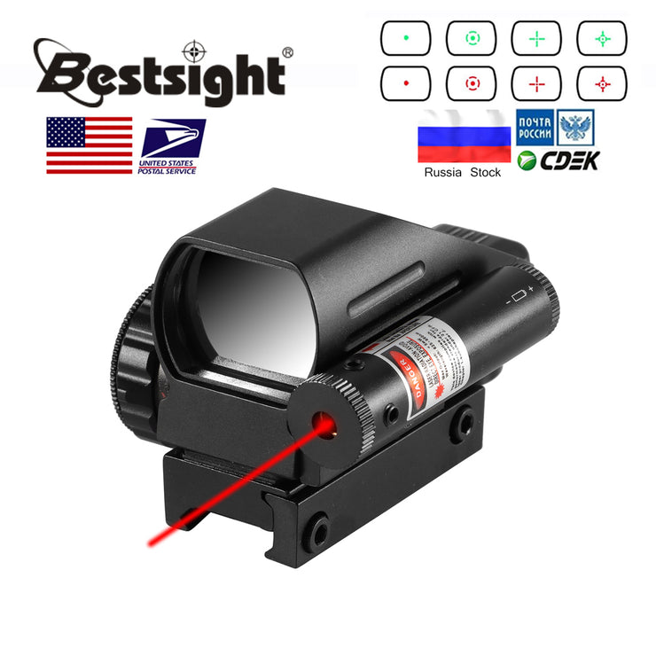 Reflex Sight Met Rode Laser Rood Groen Dot 4 Richtkruis Holografische Geprojecteerd Dot Sight Scope Luchtdruk Sight Jacht