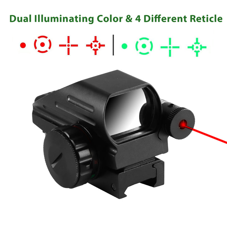 Reflex Sight Met Rode Laser Rood Groen Dot 4 Richtkruis Holografische Geprojecteerd Dot Sight Scope Luchtdruk Sight Jacht