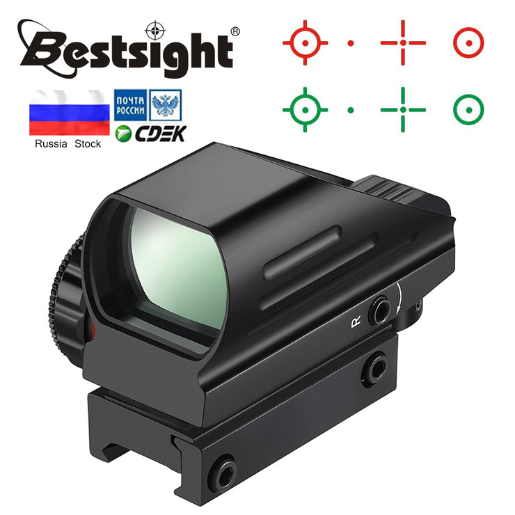 Tactical Reflex Sight Rood Groen Laser 4 Richtkruis Holografische Geprojecteerd Red Dot Sight Luchtdruk Scope Jacht 20Mm Rail Mount ak