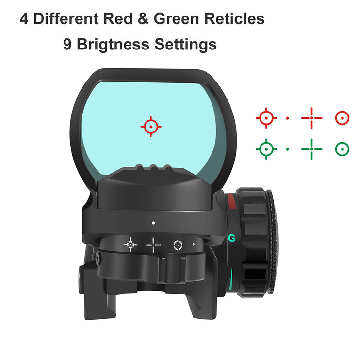 Tactical Reflex Sight Rood Groen Laser 4 Richtkruis Holografische Geprojecteerd Red Dot Sight Luchtdruk Scope Jacht 20Mm Rail Mount ak