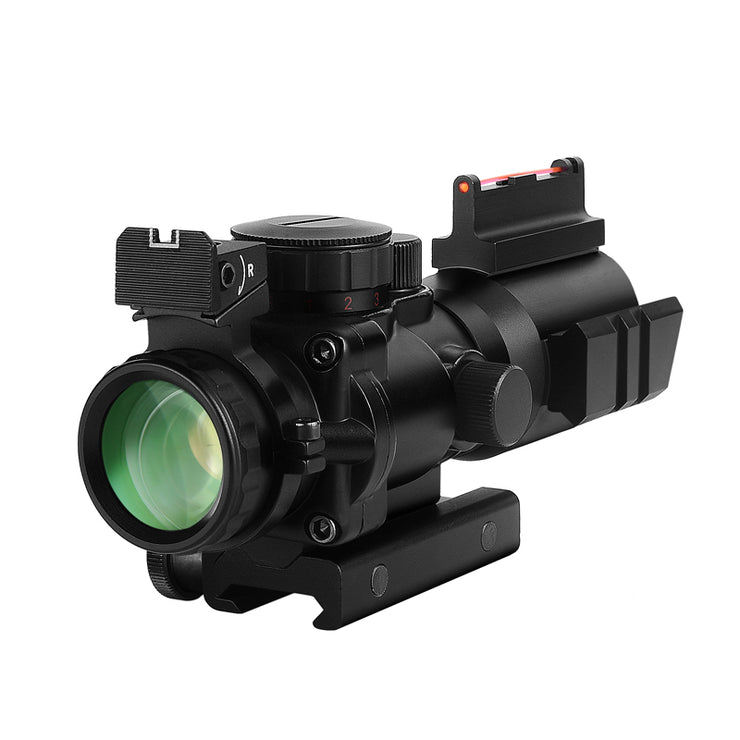 Tactische 4X32 Air Rifle Scope Rood Groen En Blauw W/ Tri-Verlichte Reticle Fiber Optics Sight Riflescope Voor airsoft Jacht